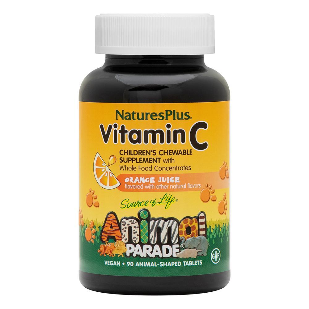 NaturesPlus ANIMAL PARADE Sugar-Free Vitamin C Children’s 90 Chewtabs