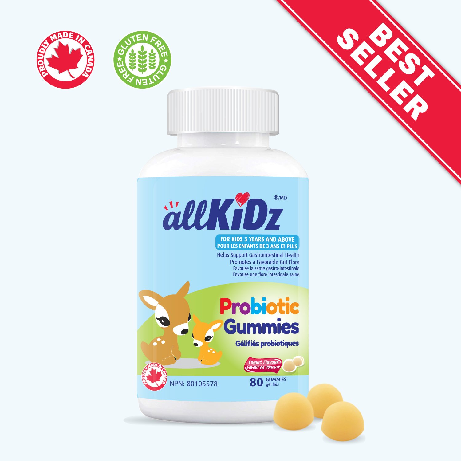 allKiDz Probiotic Gummies 80s